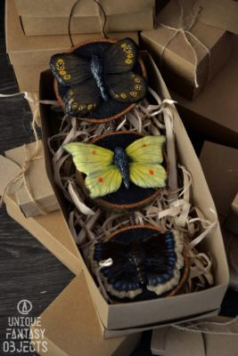 Wisząca dekoracja na ścianę z motylami polskimi (Unique Fantasy Objects)
