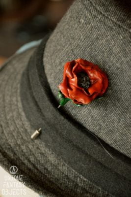 Ozdobna broszka na szpilce z makiem polnym (Unique Fantasy Objects)