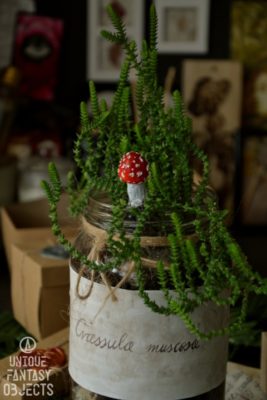 Ozdobne rzeźby muchomora do doniczki i roślin (Unique Fantasy Objects)