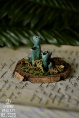 Stojąca ozdoba z porostami na półkę lub biurko