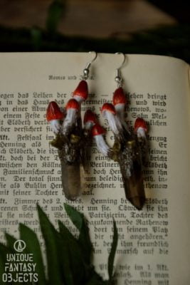 Kolczyki z czerwonymi grzybami (Unique Fantasy Objects)