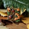 Leśna broszka z biedronkami i grzybami (Unique Fantasy Objects)