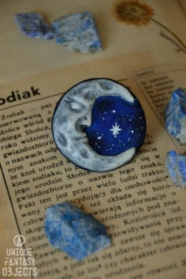 Broszka z księżycem i niebem (Unique Fantasy Objects)