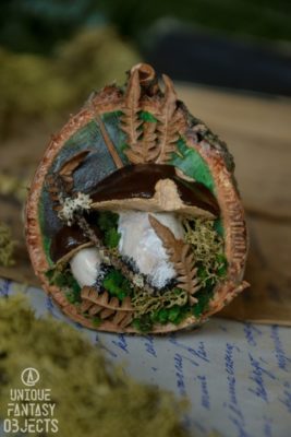 Magnes lub ozdoba na ścianę z borowikami (Unique Fantasy Objects)