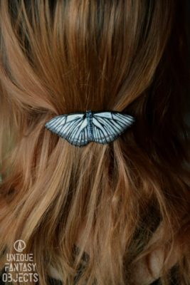 Spinka w kształcie białego motyla (Unique Fantasy Objects)