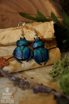 Kolczyki z żukiem wiosennym (Unique Fantasy Objects)