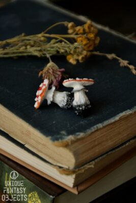 Kolczyki z pięknymi muchomorami czerwonymi (Unique Fantasy Objects)