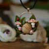 Naszyjnik z muchomorami i jaspisem krajobrazowym (Unique Fantasy Objects)