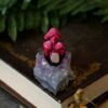 Regulowany pierścionek z różowymi grzybami (Unique Fantasy Objects)
