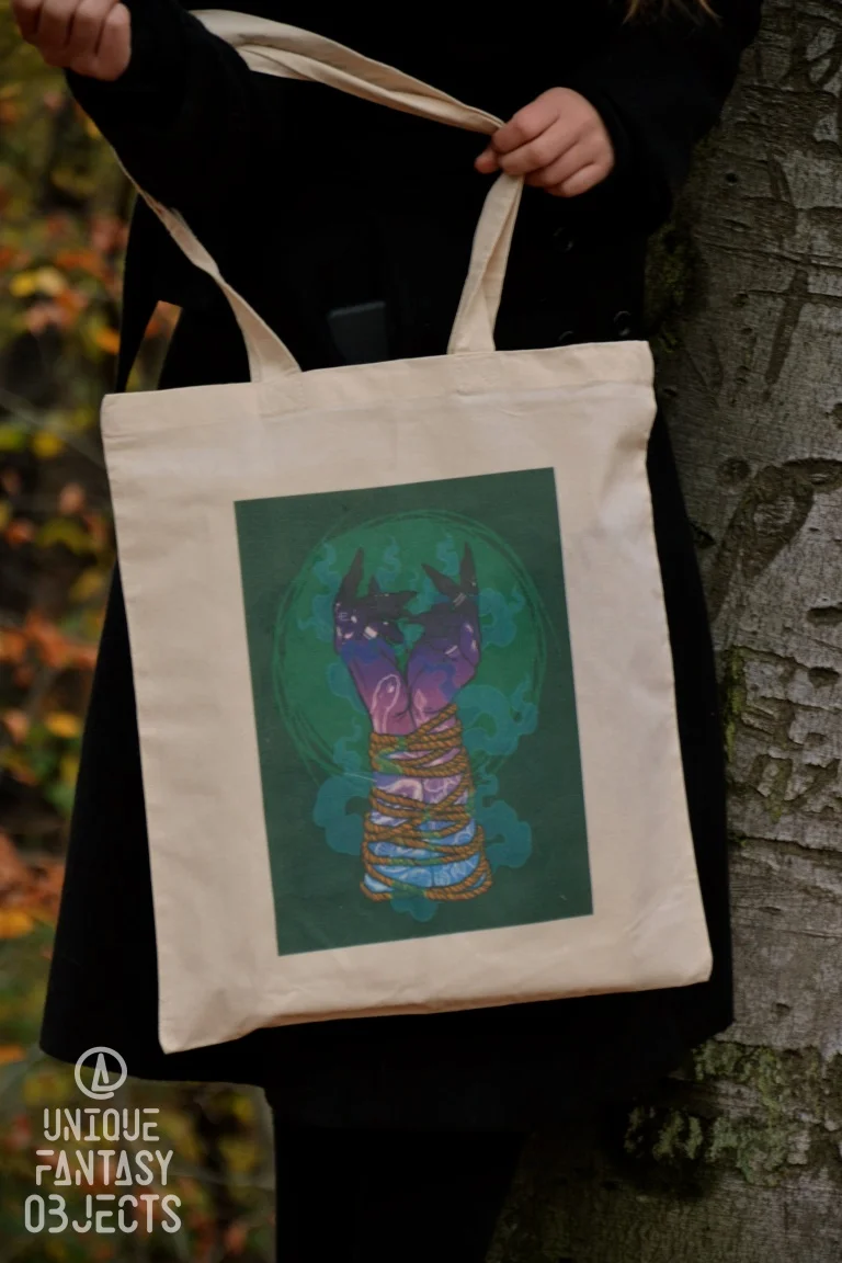 Torba bawełniana z magicznymi rękoma (Unique Fantasy Objects)