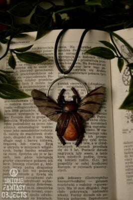 Naszyjnik z guniakiem czerwczykiem i jaspisem (Unique Fantasy Objects)