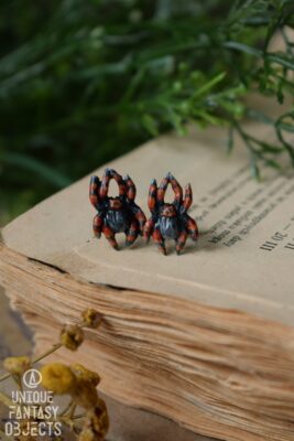 Małe kolczyki z ptasznikiem (Unique Fantasy Objects)