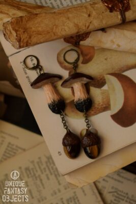 Kolczyki Z Borowikami I Żołędziem (Unique Fantasy Objects)