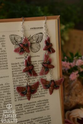 Kolczyki z ćmami zmrocznika gładysza (Unique Fantasy Objects)