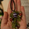 Naszyjnik z niedźwiedziówką hebe i agatem (Unique Fantasy Objects)
