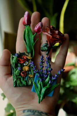 Broszki z kwiatami(Unique Fantasy Objects)