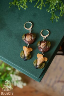 Kolczyki kurki z jaspisem (Unique Fantasy Objects) (1)