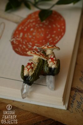 Kolczyki z muchomorami i kwarcem (Unique Fantasy Objects) (1)