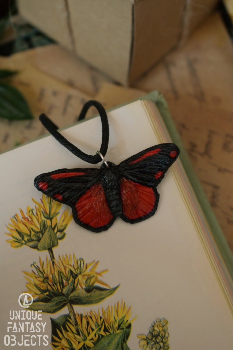 Naszyjnik z rzeźbą motyla proporzyca marzymłódka (Unique Fantasy Objects)