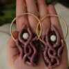 Kolczyki z dżdżownicami i howlitem (Unique Fantasy Objects)