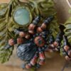 Kolczyki z rzeźbą pająka i apatytem (Unique Fantasy Objects)