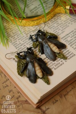 Kolczyki ze świetlikiem świętojańskim (Unique Fantasy Objects)