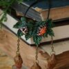 Naszyjnik z motylem krasopani hera i żołędziami (Unique Fantasy Objects)
