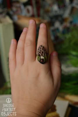 Regulowany pierścionek ze smardzem (Unique Fantasy Objects)