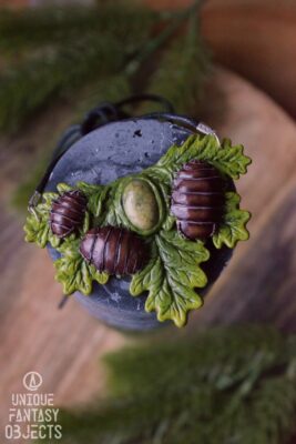Duży naszyjnik z isopodami i unakitem (Unique Fantasy Objects)