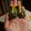 Kolczyki z kurką i tygrysim okiem (Unique Fantasy Objects)