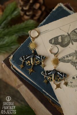 Kolczyki z niedźwiedziówką babkówką (Unique Fantasy Objects)