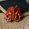 Kolczyki z pomarańczowymi grzybami i hematytem (Unique Fantasy Objects)