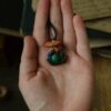 Mały naszyjnik z rydzami i malachitem (Unique Fantasy Objects)