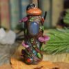 Naszyjnik buteleczka grzybami i agatem szarym (Unique Fantasy Objects)