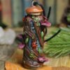 Naszyjnik buteleczka grzybami i agatem szarym (Unique Fantasy Objects)
