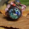 Naszyjnik buteleczka grzybami i agatem szarym (Unique Fantasy Objects)