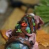 Naszyjnik buteleczka grzybami i agatem szarym (Unique Fantasy Objects)