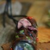 Naszyjnik buteleczka grzybami i agatem szarym (Unique Fantasy Objects)