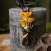 Naszyjnik z kurkami i kwarcem tytanowym (Unique Fantasy Objects)