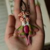 Naszyjnik z uskrzydlonymi muchomorami i jadeitem (Unique Fantasy Objects)