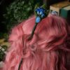 Szpila do włosów z niebieskimi grzybami i opalitem (Unique Fantasy Objects)