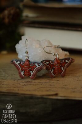 Kolczyki z pawicą atlas (Unique Fantasy Objects)