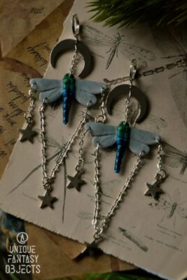 Kolczyki z ważką husarz władca (Unique Fantasy Objects)