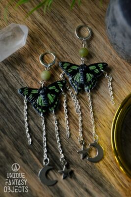 Kolczyki z motylem philaethria dido panamensis (Unique Fantasy Objects)