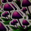 Naklejka z fioletowymi grzybkami (Unique Fantasy Objects)
