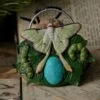Naszyjnik z ćmą księżycówką amerykańską i howlitem (Unique Fantasy Objects)