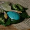 Naszyjnik z ćmą księżycówką amerykańską i howlitem (Unique Fantasy Objects)