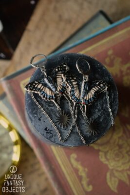 Kolczyki z motylem paź królowej (Unique Fantasy Objects)