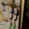Kolczyki z grzybem czernidłak kołpakowaty i kwarcem (Unique Fantasy Objects)