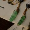 Kolczyki z grzybem czernidłak kołpakowaty i kwarcem (Unique Fantasy Objects)